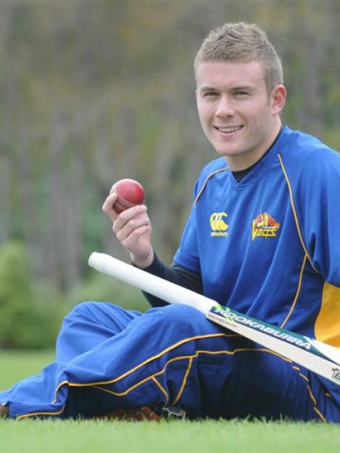Otago spinner Nick Beard: "I'm going to try and loop a few up and dart a few in as well." Photo...