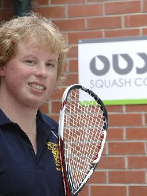 Otago University Squash Club men's captain Andrew Haines at the country's best squash club. Photo...