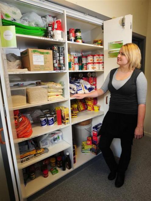 Otago University Students' Association president Harriet Geoghegan inspects the association's...