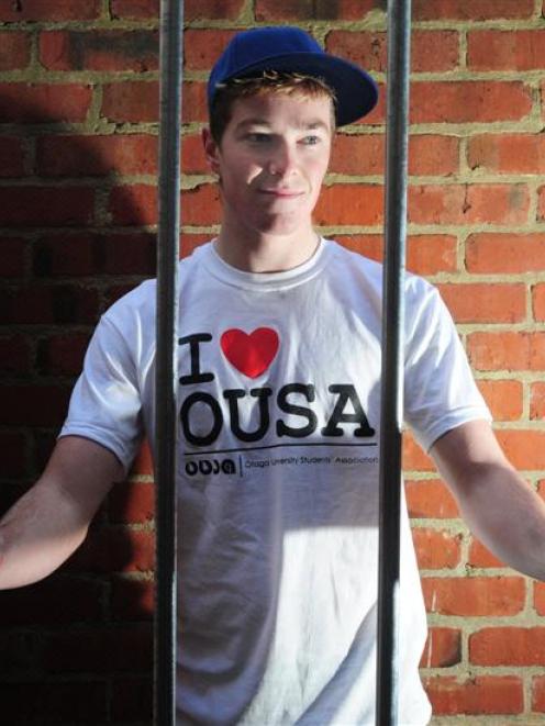 OUSA president Logan Edgar will spend 48 hours locked behind bars to publicise an Otago...