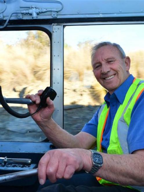 Outram train driver Ken Sloper enjoys his penultimate trip for Taieri Gorge Railway, between...