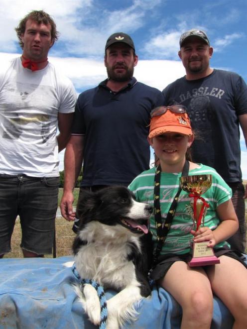 Overall winner of the Ida Valley Bark Up children's category, Shaye Scott (11) with Jazz, and...