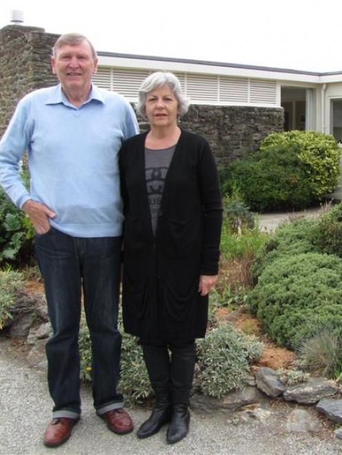 Owen Marshall and wife Jackie Jones at Alexandra's Henderson House, where Marshall is artist in...