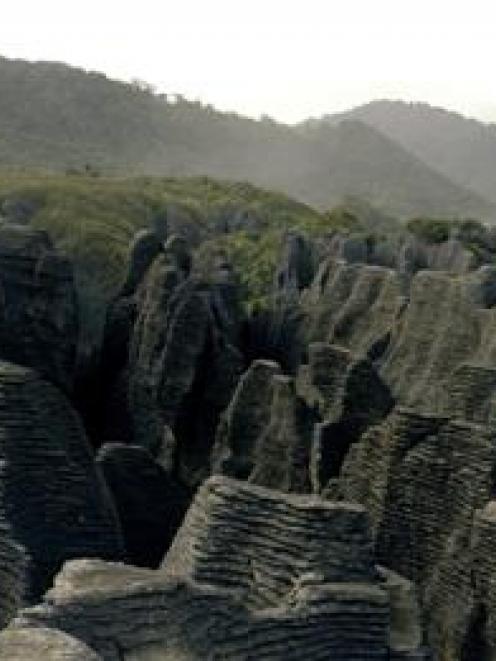 Pancake Rocks, Punakaiki, one of the images from <i>In Search of Ancient New Zealand.</i>