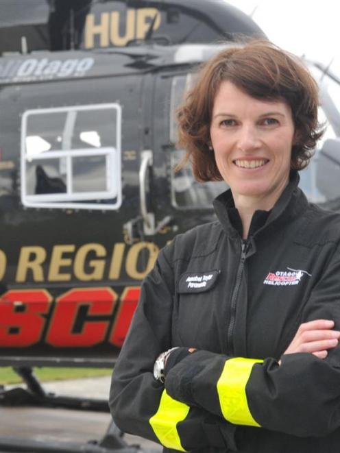 Paramedic and Rural Women New Zealand/Access scholarship recipient Annabel Taylor at Helicopters...