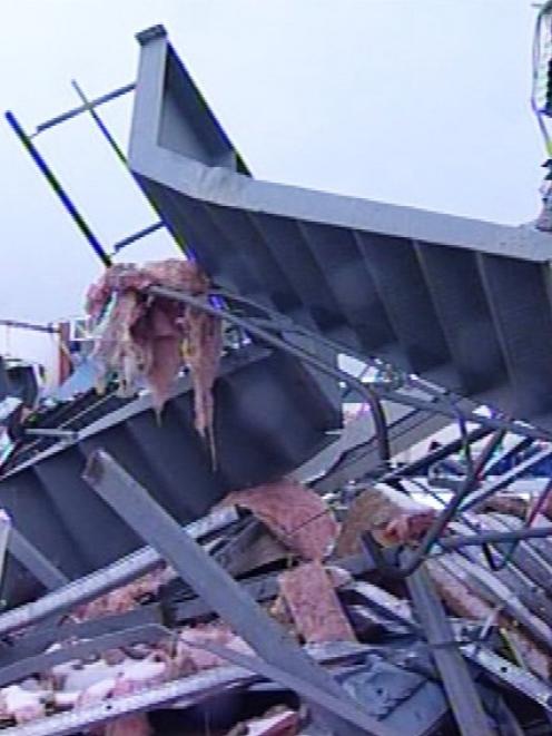 Part of the roof of Stadium Southland collapsed under a heavy snow loading in September 2010....