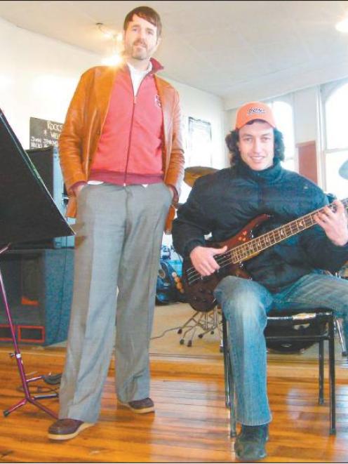 Pass master: Rockschool music examiner Jason Woolley (left) with Ra Rogerson, who sat his second...