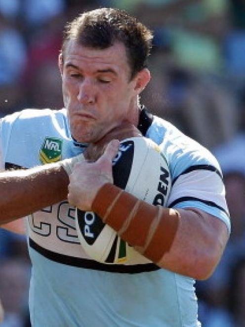 Paul Gallen in action for the Sharks.