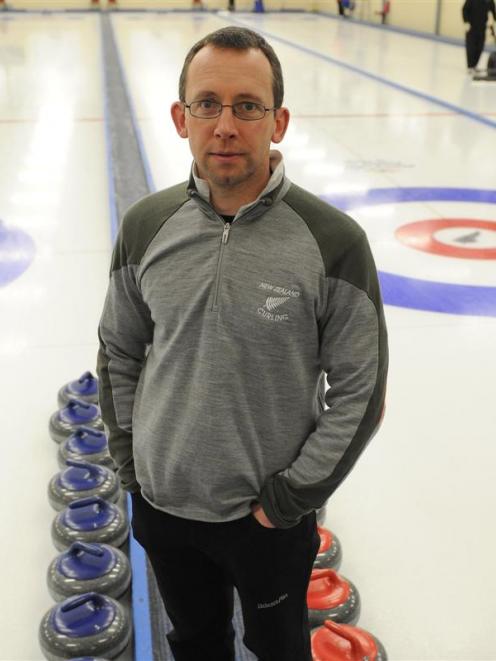 Peter de Boer at the Naseby Indoor Curling Rink during this week's Asia and Pacific championships...