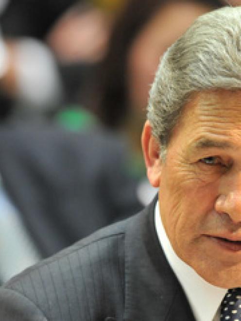 New Zealand First leader Winston Peters