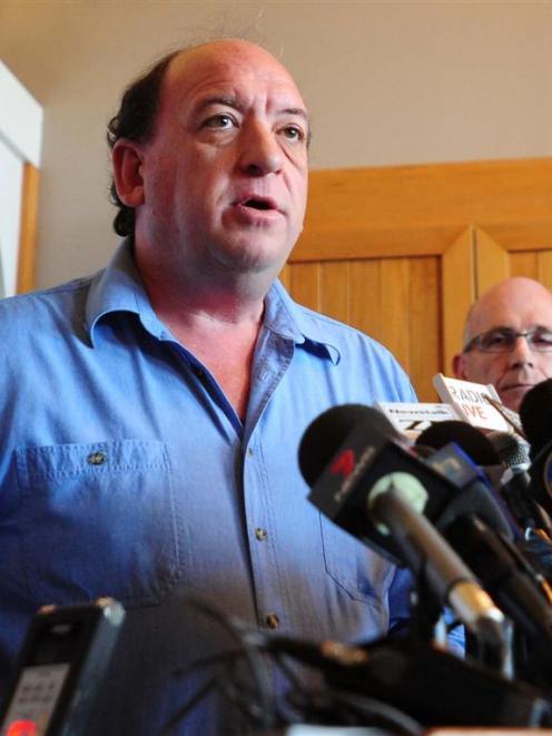 Pike River chief Peter Whittall waits patiently for his questions. Photo by Craig Baxter.