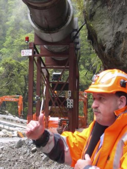 Pike River Coal's new chief executive, at the time general manager, Peter Whittall, at the portal...