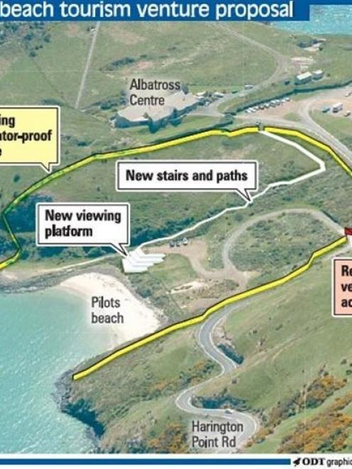Pilots beach tourism venture proposal. ODT graphic.