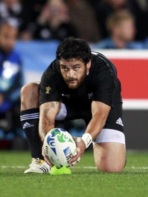 Piri Weepu, the All Blacks' goal-kicking director of operations. Photo by Reuters.