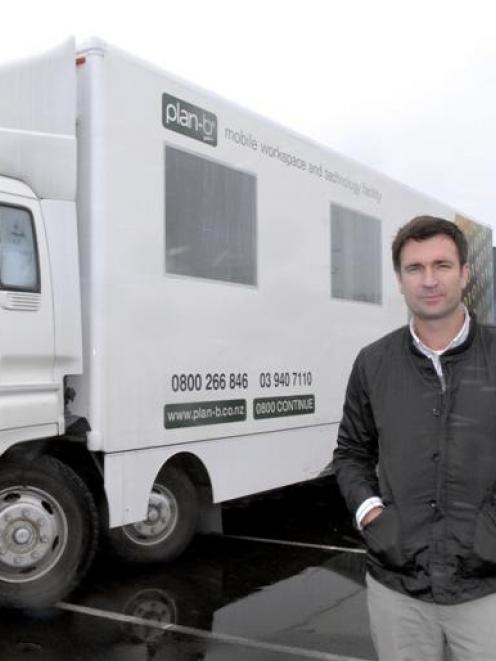 Plan-b business development manager Andrew Shead outside the mobile recovery van. Photo by Gregor...