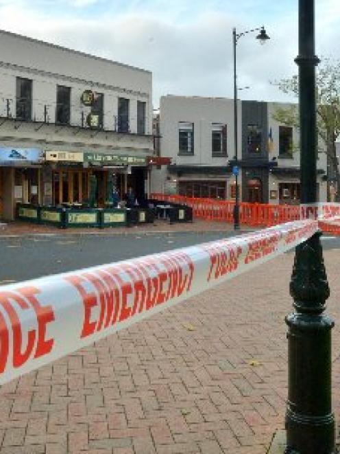 Police tape around the scene of the death. Photo ODT Files