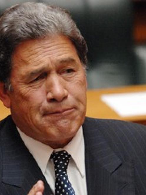 New Zealand First leader Winston Peters