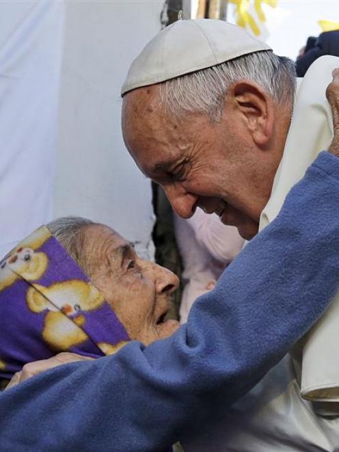 Pope Francis is greeted during his visit to Asuncion, Paraguay, this week. Photo by Reuters.