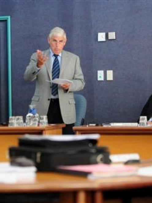 Port Otago's new chairman, Dave Faulkner, delivers his inaugural financial presentation to the...