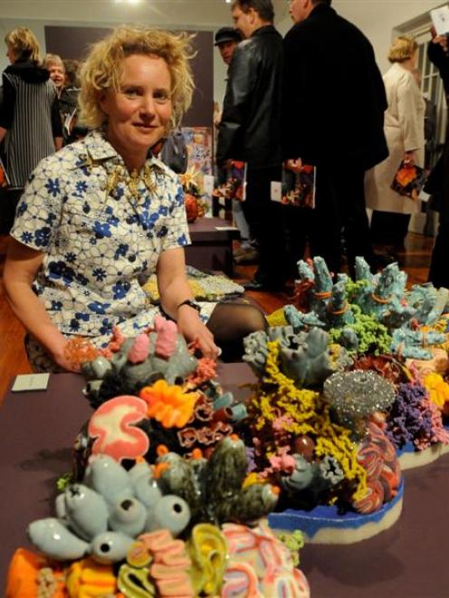 Portage Ceramics Premier Award winner Madeleine Child in Auckland last night.