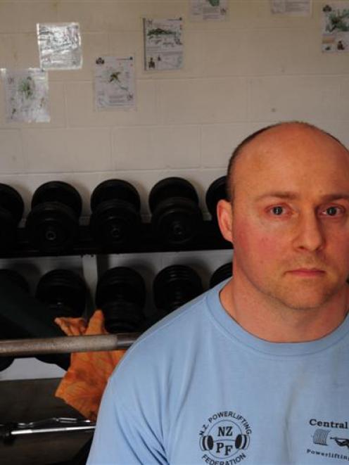 Powerlifter Steve Varga at his home in Ocean Grove, Dunedin, yesterday. Photo by Craig Baxter.