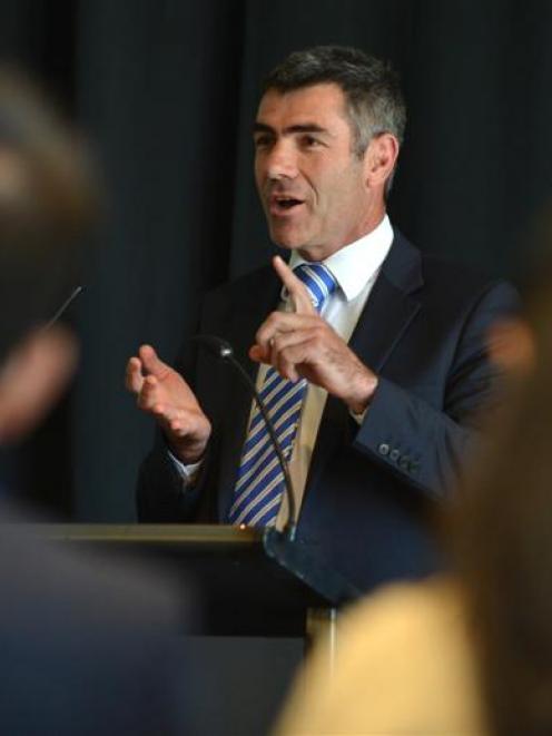 Primary Industries Minister Nathan Guy gives his opening address at the  Global Food Safety Forum...