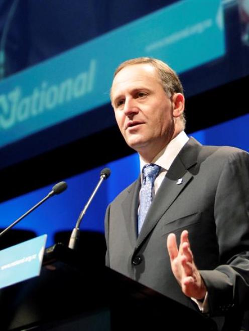 Prime Minister John Key in Wellington yesterday outlines his plan to reduce welfare dependency...