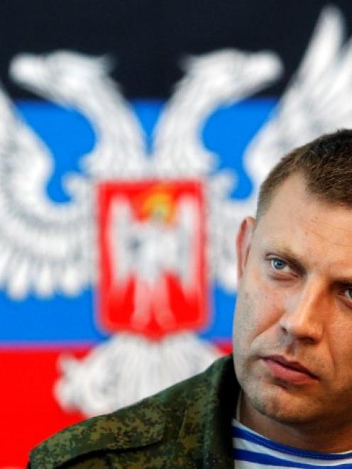 Prime Minister of the self-proclaimed 'Donetsk People's Republic' Alexander Zakharchenko attends...