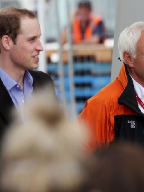 Prince William and Christchurch Mayor Bob Parker. Photo by NZPA.