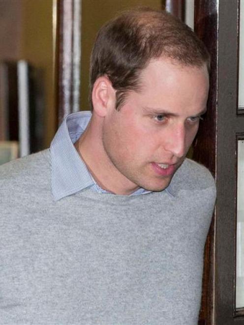 Prince William leaves  the King Edward VII hospital in London. His wife Catherine, Duchess of...