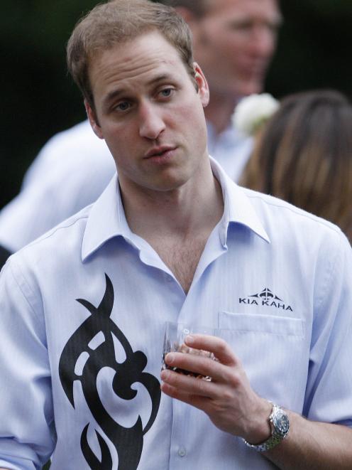Prince William speaks at a hangi in Auckland during his New Zealand visit in January last year....