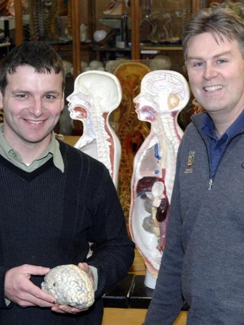 Prof Allan Herbison (right), director of the University of Otago Centre for Neuroendocrinology,...