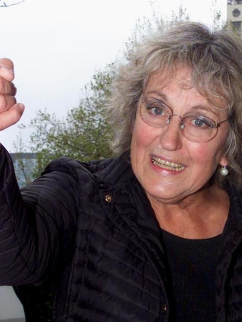 Prof Germaine Greer in Auckland for a series of lectures in 2003. Photo by NZ Herald.