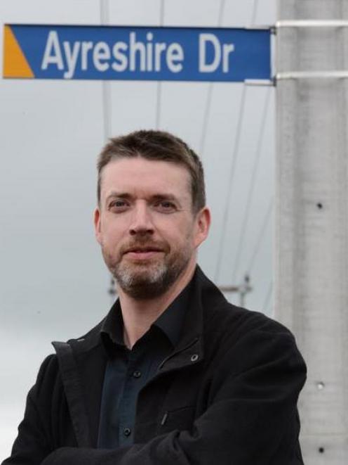 Prof Liam McIlvanney at Ayreshire Dr in Mosgiel. Photo by Gerard O'Brien.