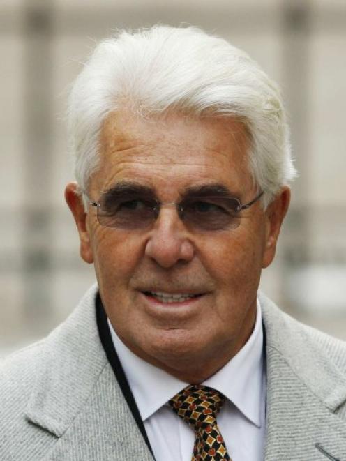 Publicist Max Clifford arrives to give evidence to the Leveson Inquiry into the culture,...