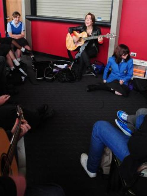 Pupils from 11 Otago secondary schools collaborate on writing a song with Icelandic singer...