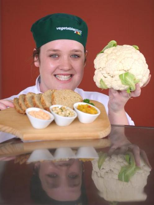 Queen's High School pupil Chanelle Carter with her cauliflower medley, which has been selected...
