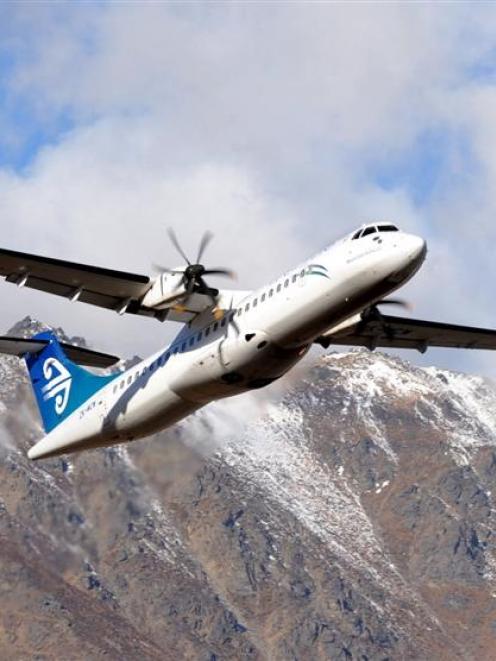 Queenstown Airport flies high as  flights in and out of the tourist resort increase. Photo by...