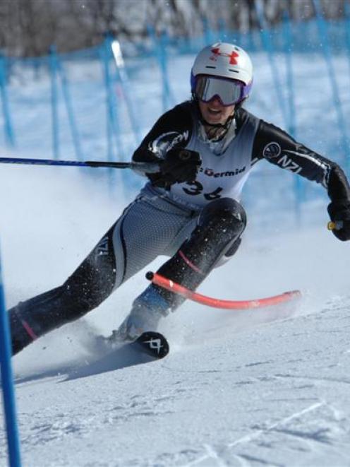 Queenstown alpine skier Taylor Rapley races in the Nor-Am Cup in Vail, Colorado, before she...