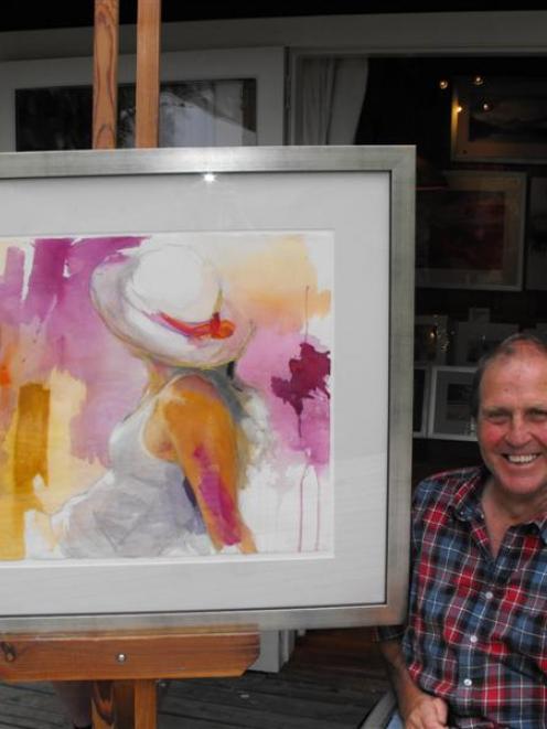 Queenstown artist Angus Watson at his home in Littles Rd. Mr Watson is holding his annual...