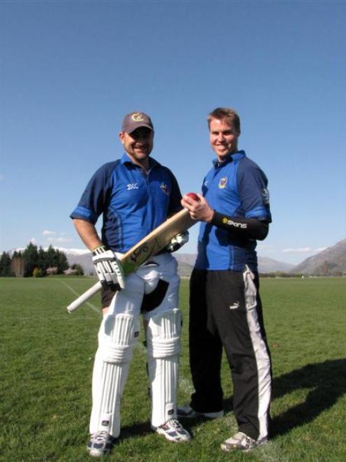 Queenstown Cricket Club senior captain Jarred Andrew (left) and opening bowler Sean Windel...
