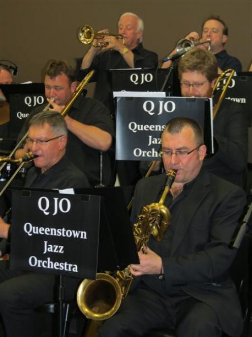 Queenstown Jazz Orchestra members (from left) Robin Whiting, Jim Turrell, Trevor Tattersfield,...