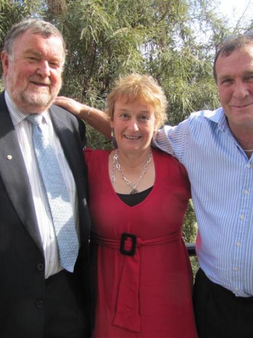 Queenstown Lakes mayoral candidates, from left, Simon Hayes, Vanessa van Uden and Michael Scott...