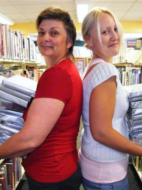 Queenstown Library manager Robyn Robertson (left) and children's librarian Ann-Marie Wilcox stand...