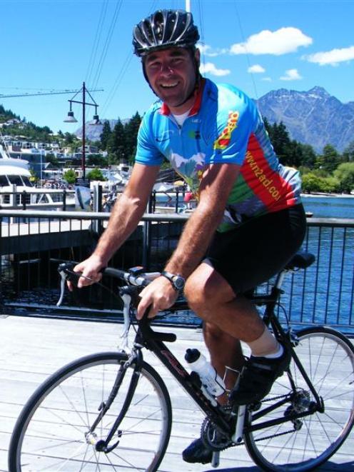 Queenstown-raised Justin Van Wichen takes a break from his fundraising 2200km cycle journey from...