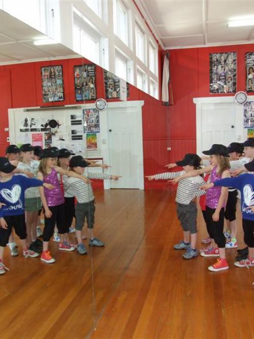 Queenstown School of Dance level 2 hip-hop dancers practise for their performance in the...