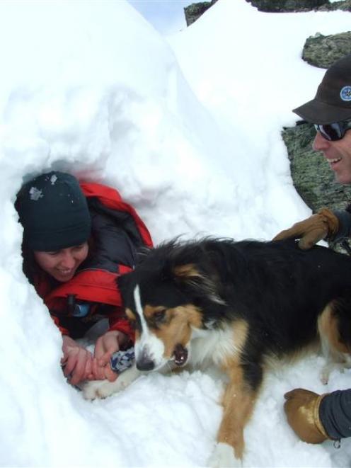 Queenstown Times reporter Christina McDonald is found in a snow cave by Rocket and Matt Gunn....