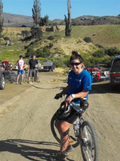 Queenstown Times reporter Olivia Caldwell after the Bannockburn Mountain Bike Classic last Friday...