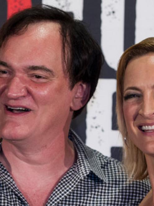 Quentin Tarantino and Zoe Bell arrive on the red carpet of the NZ premiere of The Hateful Eight....