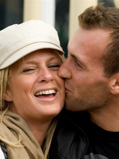 Rachel Hunter with her former fiance Jarret Stoll in happier times in Hamilton. Photo by Stephen...